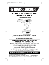 Black & Decker HP18V Manuel utilisateur
