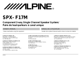 Alpine SPX- F17M Manuel utilisateur