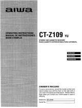 Aiwa CT-Z109 Manuel utilisateur