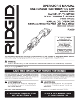 RIDGID R3030 Manuel utilisateur