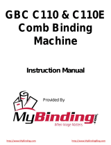My Binding GBC CombBind C110 C110e Manuel utilisateur