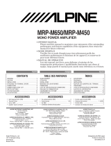 Alpine M450 - V-Power MRP Amplifier Manuel utilisateur