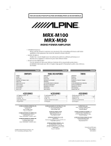 Alpine MRX-M110 Manuel utilisateur