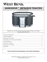 West Bend Quikserve Infrared Toaster Manuel utilisateur