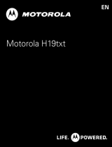 Motorola H19txt Manuel utilisateur
