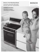 Bosch Electric Free-Standing Range Cuisinire amovible Guide d'installation