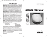 George Foreman GR18SBTMR Manuel utilisateur