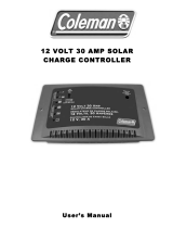 Coleman 12 VOLT 30 AMP SOLAR CHARGE CONTROLLER Manuel utilisateur