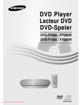 Samsung DVD F1080 Manuel utilisateur