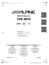Alpine 9870 - CDE Radio / CD Manuel utilisateur