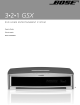 Bose 3·2·1® GSX DVD home entertainment system Le manuel du propriétaire