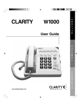 Clarity TELEPHONE W1000 Manuel utilisateur