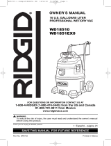RIDGID WD1851EX0 Le manuel du propriétaire
