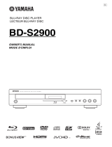 Yamaha BD-S2900 - Blu-Ray Disc Player Manuel utilisateur