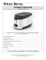 West Bend Studio Toaster Manuel utilisateur
