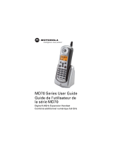 Motorola MD70 Manuel utilisateur