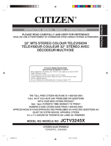 Citizen JCTV3245X Manuel utilisateur