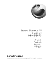 Sony Ericsson HBH-DS970 Manuel utilisateur