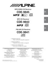 Alpine 9843 - CDE Radio / CD Le manuel du propriétaire