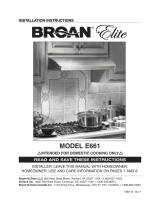 Broan E661 Guide d'installation