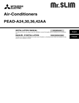 Mitsubishi Electric PEAD-A36AA Guide d'installation