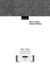 Rotel RSX-1058 Le manuel du propriétaire