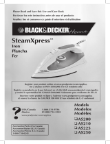Black and Decker Appliances AS210. AS225 Mode d'emploi