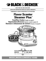 Black and Decker Flavor Scenter Steamer Plus HS900 Manuel utilisateur