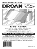 Broan EPD61 SERIES Guide d'installation
