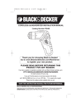 Black & Decker 90544571 Manuel utilisateur