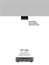 Rotel RSP-1066 Le manuel du propriétaire
