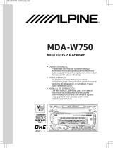 Alpine MDA-W750 Le manuel du propriétaire