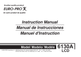 Euro-Pro 6130A LCD Manuel utilisateur