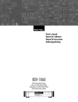 Rotel RDV-1060 Le manuel du propriétaire