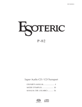 Esoteric P-02 s Le manuel du propriétaire