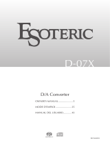 Esoteric D-07 Le manuel du propriétaire