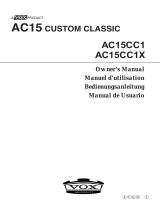 Vox AC15 Custom Classic Serie Manuel utilisateur