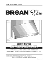 Broan Elite E60000 Series Guide d'installation