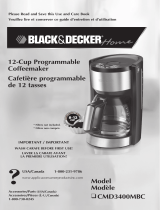 Black and Decker Appliances CMD3400MBC Manuel utilisateur