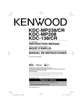 Kenwood KDC-MP238 - Radio / CD Manuel utilisateur