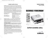 George Foreman GFSG80 Manuel utilisateur