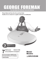 George Foreman GR1212CAN Manuel utilisateur