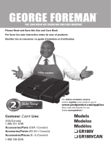 George Foreman GR180VCAN Manuel utilisateur