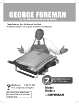 George Foreman GRP100CAN The Next Grilleration Manuel utilisateur