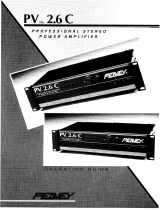 Peavey PV 2.6 C Professional Stereo Power Amp Manuel utilisateur