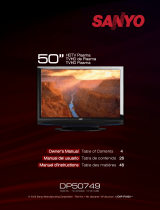 Sanyo DP50749 - 50" Plasma TV Manuel utilisateur