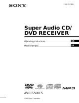 Sony AVD-S500ES - Dvd Player/receiver Manuel utilisateur