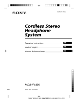 Sony MDR-IF140K Le manuel du propriétaire