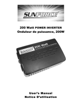 Sunforce 200Watt POWER INVERTER Manuel utilisateur