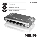 Philips SWV6813 Automatic 3 Inputs / 1 Output HDMI Switcher Manuel utilisateur